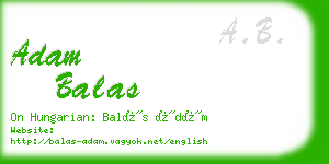 adam balas business card